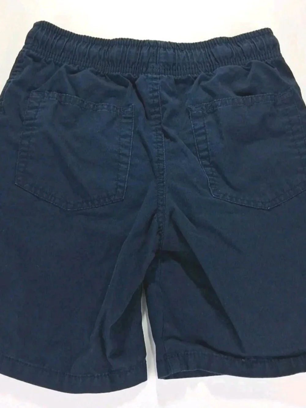 Boys Cat and Jack Khaki Shorts Size Medium (8) Navy Blue Drawstring With Pockets